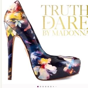 Truth or Dare by Madonna Floral Platform Heels
